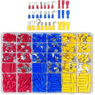 OEM 480 Pièces 30 Types Cosses Electriques A Sertir, Connecteurs Avec Douilles Isolantes, Anneau Plates Fourches Et Kits Avec Coffret D'Assortiment, Pour Électriciens-crezuo - Publicité OEM 480 Pièces 30 Types Cosses Electriques A Sertir, Connecteurs Avec Douilles Isolantes, Anneau Plates Fourches Et Kits Avec Coffret D'Assortiment, Pour Électriciens-crezuo - Publicité