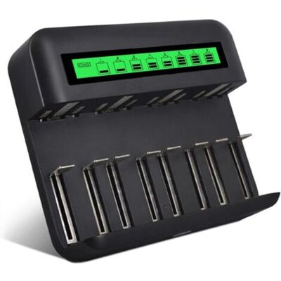 ABYSSE Chargeur De Batterie Lcd Usb Pour Piles Aa Aaa C D Ni-mh Ni-cd Rechargeables - Publicité ABYSSE Chargeur De Batterie Lcd Usb Pour Piles Aa Aaa C D Ni-mh Ni-cd Rechargeables - Publicité