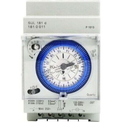 ABYSSE Minuterie Mécanique Analogique 110–220 V, Programmable Sur 24 Heures, Réglage Quotidien Par Tranches De 15 Minutes, Relais De Commutation Sul181d - Publicité ABYSSE Minuterie Mécanique Analogique 110–220 V, Programmable Sur 24 Heures, Réglage Quotidien Par Tranches De 15 Minutes, Relais De Commutation Sul181d - Publicité
