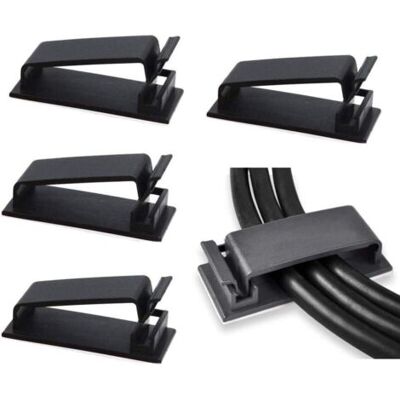 ABYSSE Lot De 50 Clips De Gestion De Câbles Auto-adhésifs (noir), Organisateurs De Câbles, Clips De Fil, Support De Cordon Pour Tv, Pc, Câble Ethernet Sous Bureau, Bureau À Domicile. Publicité ABYSSE Lot De 50 Clips De Gestion De Câbles Auto-adhésifs (noir), Organisateurs De Câbles, Clips De Fil, Support De Cordon Pour Tv, Pc, Câble Ethernet Sous Bureau, Bureau À Domicile. Publicité