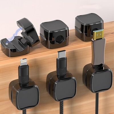 SANS MARQUE 6 Pcs Mini Attache Cable Adhesif, Organisateur De Câbles, Support De Câbles, Chargement Et Gestion Des Câbles Usb Pour La Maison, La Voiture (noir) - Publicité SANS MARQUE 6 Pcs Mini Attache Cable Adhesif, Organisateur De Câbles, Support De Câbles, Chargement Et Gestion Des Câbles Usb Pour La Maison, La Voiture (noir) - Publicité
