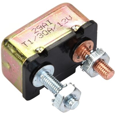 EOSNOW Disjoncteur Universel À Réinitialisation Automatique De Fusible 12/24 V Avec Couvercle En Métal (30 A) - Publicité EOSNOW Disjoncteur Universel À Réinitialisation Automatique De Fusible 12/24 V Avec Couvercle En Métal (30 A) - Publicité