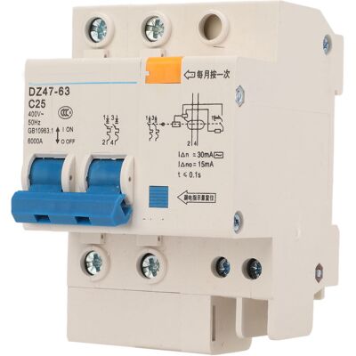 LBVIE Disjoncteur Miniature Pa66, Construction Modulaire, 2p, Pouvoir De Coupure 6000 A, 400 V, 25 A - Publicité LBVIE Disjoncteur Miniature Pa66, Construction Modulaire, 2p, Pouvoir De Coupure 6000 A, 400 V, 25 A - Publicité