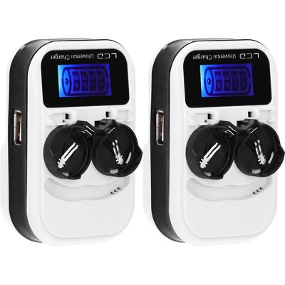 MCKENSA Chargeur De Pile Bouton Lcd (lot De 2) Pour Lir2016, Lir2025, Lir2032, Ml2016, Ml2025, Ml2032, Cr2032, Prise Ue, 100-240 V - Publicité MCKENSA Chargeur De Pile Bouton Lcd (lot De 2) Pour Lir2016, Lir2025, Lir2032, Ml2016, Ml2025, Ml2032, Cr2032, Prise Ue, 100-240 V - Publicité