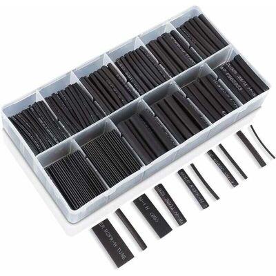 Scotch Kit De Tube Thermorétractable Noir De 532 Pcs, Comprend 8 Tailles Différentes Avec Ratio De Rétrécissement 2:1, Dimensions De 1 À 10 Mm - Publicité Scotch Kit De Tube Thermorétractable Noir De 532 Pcs, Comprend 8 Tailles Différentes Avec Ratio De Rétrécissement 2:1, Dimensions De 1 À 10 Mm - Publicité