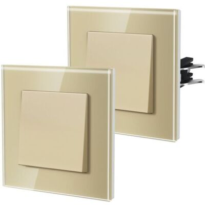 ABYSSE Interrupteur Mural, Interrupteur Va Et Vient Avec Griffes, Verre Interrupteur Lampe De Chevet, 1 Gang 1way, 86mm, Or - Publicité ABYSSE Interrupteur Mural, Interrupteur Va Et Vient Avec Griffes, Verre Interrupteur Lampe De Chevet, 1 Gang 1way, 86mm, Or - Publicité