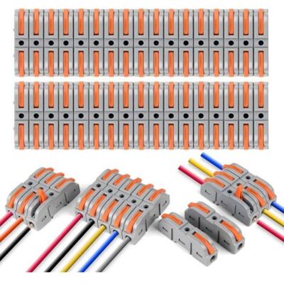 ABYSSE Connecteurs Électriques Rapide Avec Levier,34 Pcs Bornes De Connexion Rapide 1-fil 2-entrées,domino Électrique Rapides,connecteur De Fil De Câble Peut Être Librement Combiné,pa/pc Ignifuge - Publicité ABYSSE Connecteurs Électriques Rapide Avec Levier,34 Pcs Bornes De Connexion Rapide 1-fil 2-entrées,domino Électrique Rapides,connecteur De Fil De Câble Peut Être Librement Combiné,pa/pc Ignifuge - Publicité