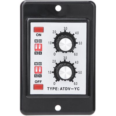 LBVIE Interrupteur À Minuterie Double Marche/arrêt Avec Bouton De Commande Atdv-yc 6s-60m (ac 110/220v) - Publicité LBVIE Interrupteur À Minuterie Double Marche/arrêt Avec Bouton De Commande Atdv-yc 6s-60m (ac 110/220v) - Publicité