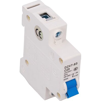 LBVIE Disjoncteur Miniature Monophasé (mcb) Pour Montage Sur Rail Din, Pouvoir De Coupure De 6000 A, 230 V/400 V, 25 A - Publicité LBVIE Disjoncteur Miniature Monophasé (mcb) Pour Montage Sur Rail Din, Pouvoir De Coupure De 6000 A, 230 V/400 V, 25 A - Publicité
