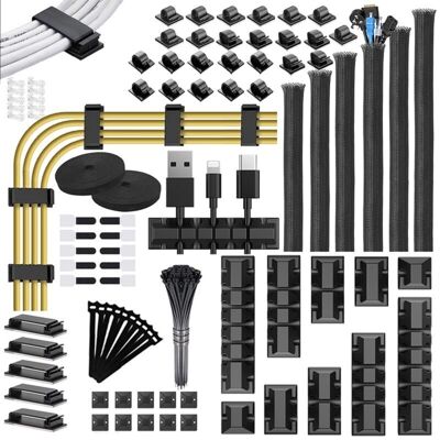 ENLENK 188 Kits De Gestion Des Câbles, 6 Manchons De Gaine De Câble 50 Serre-câbles Adhésifs 100 Serre-câbles 10 Attaches De Câble Base 20 + 2 Serre-câbles Organisateur Rallonge Pour Tv Pc Voiture - Publicité ENLENK 188 Kits De Gestion Des Câbles, 6 Manchons De Gaine De Câble 50 Serre-câbles Adhésifs 100 Serre-câbles 10 Attaches De Câble Base 20 + 2 Serre-câbles Organisateur Rallonge Pour Tv Pc Voiture - Publicité