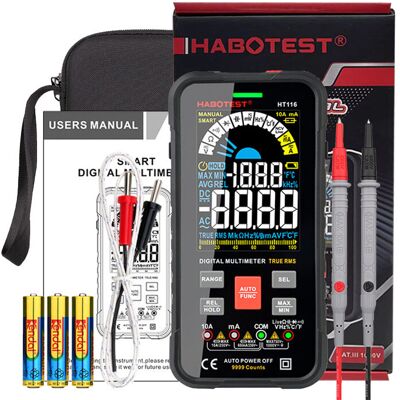 MOXIE Multimètre Numérique À Plage Automatique 10000 Comptes, Multimètre Digital, Ampèremètre, Ohmmètre, Voltmetre, Mesure De Courant Tension Résistance Continuité Capacité Diode Fréquence Npterbl - Publicité MOXIE Multimètre Numérique À Plage Automatique 10000 Comptes, Multimètre Digital, Ampèremètre, Ohmmètre, Voltmetre, Mesure De Courant Tension Résistance Continuité Capacité Diode Fréquence Npterbl - Publicité