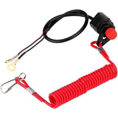 ABYSSE Interrupteur D'Arrêt De Moteur Hors-bord Universel De Bouton12v, interrupteur D'Arrêt W/longe Cordon Cordon Pour Hors-bord Tondeuses Tout-terrain Moto Véhicules - Publicité ABYSSE Interrupteur D'Arrêt De Moteur Hors-bord Universel De Bouton12v, interrupteur D'Arrêt W/longe Cordon Cordon Pour Hors-bord Tondeuses Tout-terrain Moto Véhicules - Publicité
