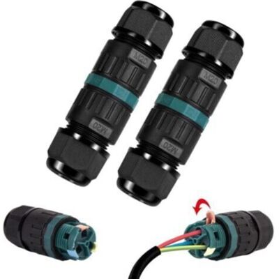 OEM Lot De 2 Connecteur Électrique Etanche Ip68 - Connecteur Étanche À 3 Broches Pour Câble De Ø9-12 Mm De Diamètre, Boîte Dérivation Étanche Extérieur Pour Jardin Et Câble Souterrain - Publicité OEM Lot De 2 Connecteur Électrique Etanche Ip68 - Connecteur Étanche À 3 Broches Pour Câble De Ø9-12 Mm De Diamètre, Boîte Dérivation Étanche Extérieur Pour Jardin Et Câble Souterrain - Publicité