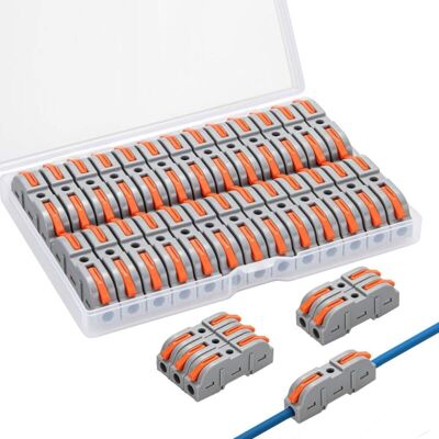 OEM Orange,connecteurs Electriques Rapide Avec Levier, Bornes De Connexion Automatique , 1-fil 2-entrées Et Peut Être Librement Combiné, 26 Pièces Assortiment, En Cuivre - Publicité OEM Orange,connecteurs Electriques Rapide Avec Levier, Bornes De Connexion Automatique , 1-fil 2-entrées Et Peut Être Librement Combiné, 26 Pièces Assortiment, En Cuivre - Publicité