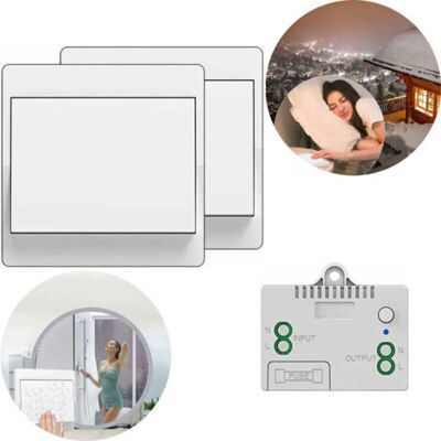 ABYSSE 50m, 200m, Sans Fil - 1to 2 Interrupteur Sans Fil Kit - Publicité ABYSSE 50m, 200m, Sans Fil - 1to 2 Interrupteur Sans Fil Kit - Publicité