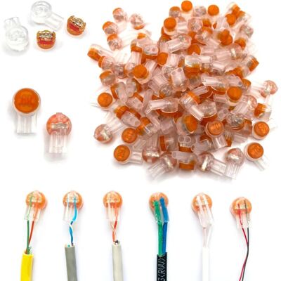 Andiamo Uy2 K2 Lot De 100 Connecteurs De Câble Réseau Idc Étanches Remplis De Gel. Double Lame Résistant À L'Humidité Connecteurs À Sertir En Gel À 2 Ports Pour Câble Téléphonique - Prolongateurs À Sertir - Publicité Andiamo Uy2 K2 Lot De 100 Connecteurs De Câble Réseau Idc Étanches Remplis De Gel. Double Lame Résistant À L'Humidité Connecteurs À Sertir En Gel À 2 Ports Pour Câble Téléphonique - Prolongateurs À Sertir - Publicité