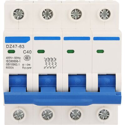 LBVIE Disjoncteur Miniature Dz47‑63 4p 40a 400v 50hz - Publicité LBVIE Disjoncteur Miniature Dz47‑63 4p 40a 400v 50hz - Publicité