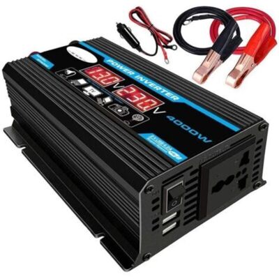 SANS MARQUE Onduleur De Voiture 3000w Dc 12v À 220v Transformateur Avec Chargeur De Prise Universel Usb Onduleur À Onde Sinusoïdale Modifiée (color : Black 2200v, Size : 12vuniversal) - Publicité SANS MARQUE Onduleur De Voiture 3000w Dc 12v À 220v Transformateur Avec Chargeur De Prise Universel Usb Onduleur À Onde Sinusoïdale Modifiée (color : Black 2200v, Size : 12vuniversal) - Publicité