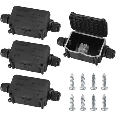 OEM 4 Pièces Boîte De Jonction Étanche Ip66, Boite De Derivation Etanche Exterieur, Connecteur De Câble 2 Voies Connexions Pg9 Pour Câble Ø3-8mm Ø6mm-10mm, - Publicité OEM 4 Pièces Boîte De Jonction Étanche Ip66, Boite De Derivation Etanche Exterieur, Connecteur De Câble 2 Voies Connexions Pg9 Pour Câble Ø3-8mm Ø6mm-10mm, - Publicité