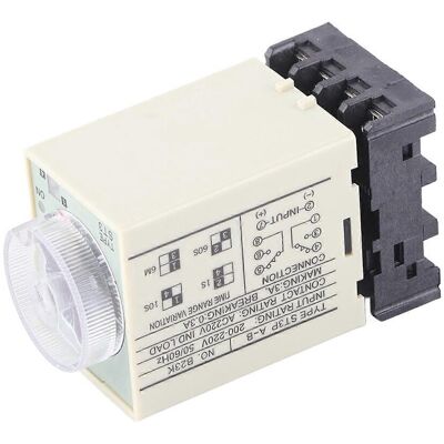 MIXHOME Relais Temporisé À L'Enclenchement St3pa-b 0-10 S Avec Bouton Rotatif Et Prise, 220 V Ca - Publicité MIXHOME Relais Temporisé À L'Enclenchement St3pa-b 0-10 S Avec Bouton Rotatif Et Prise, 220 V Ca - Publicité