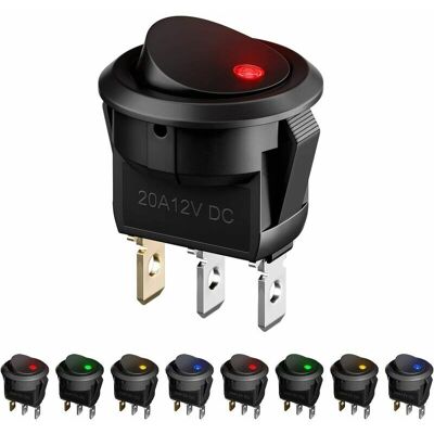 OEM 8pcs Led Interrupteur À Bascule, Interupteur Pour Voiture Dc 12v 20a On/off Self Verrouillage Interrupteur Bouton Poussoir Rond Auto Bateau Appareils Ménagers - Publicité OEM 8pcs Led Interrupteur À Bascule, Interupteur Pour Voiture Dc 12v 20a On/off Self Verrouillage Interrupteur Bouton Poussoir Rond Auto Bateau Appareils Ménagers - Publicité