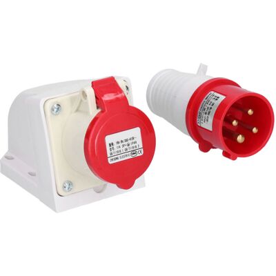 OEM Connecteur Industriel Triphasé 4 Broches Étanche À Montage En Surface, 380 V/415 V, 16 A, 3p+e-crezuo - Publicité OEM Connecteur Industriel Triphasé 4 Broches Étanche À Montage En Surface, 380 V/415 V, 16 A, 3p+e-crezuo - Publicité