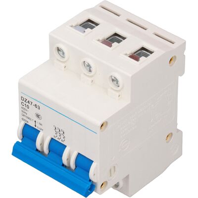 LBVIE Disjoncteur De Protection Contre Les Surcharges Tripolaire 10 A, Miniature, Montage Sur Rail Din, 400 V - Publicité LBVIE Disjoncteur De Protection Contre Les Surcharges Tripolaire 10 A, Miniature, Montage Sur Rail Din, 400 V - Publicité