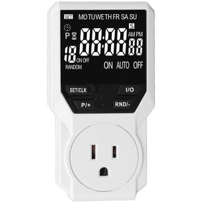 MIXHOME Minuteur De Prise Multifonction À Grand Écran Va, Compte À Rebours Et Cycle Court, Pour Usage Intérieur (norme Us 120 V, 15 V). Publicité MIXHOME Minuteur De Prise Multifonction À Grand Écran Va, Compte À Rebours Et Cycle Court, Pour Usage Intérieur (norme Us 120 V, 15 V). Publicité