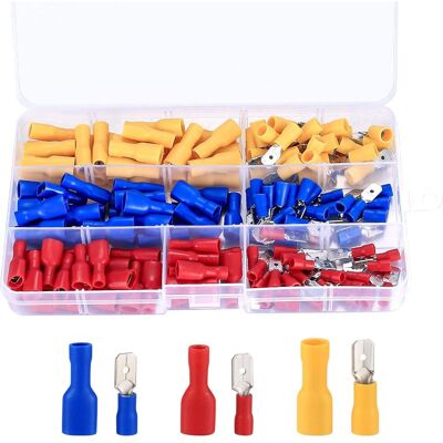 Vision Kit De 150 Cosses À Sertir Pour Câbles, Assortiment De Bornes Électriques, Cosses À Sertir Isolées, Outils De Connexion Rapide Pour Connecteurs Électriques - Publicité Vision Kit De 150 Cosses À Sertir Pour Câbles, Assortiment De Bornes Électriques, Cosses À Sertir Isolées, Outils De Connexion Rapide Pour Connecteurs Électriques - Publicité