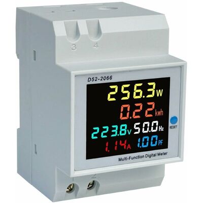 SANS MARQUE Indicateur De Consommation D'Énergie D52-2066 Compteur De Wattheure Intelligent Domestique Monophasé Compteur De Wattheure Multifonction De Type Rail Électrique Écran Lcd Ac40-300v (110-220v) 100a Vol - Publicité SANS MARQUE Indicateur De Consommation D'Énergie D52-2066 Compteur De Wattheure Intelligent Domestique Monophasé Compteur De Wattheure Multifonction De Type Rail Électrique Écran Lcd Ac40-300v (110-220v) 100a Vol - Publicité