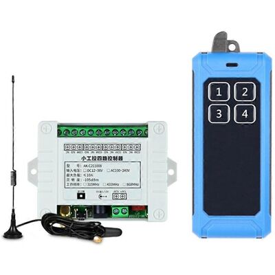 ALLAUVE Interrupteur De Télécommande Sans Fil Cc 85v-260v Module Récepteur Relais 4 Canaux - 315 Mhz - Publicité ALLAUVE Interrupteur De Télécommande Sans Fil Cc 85v-260v Module Récepteur Relais 4 Canaux - 315 Mhz - Publicité