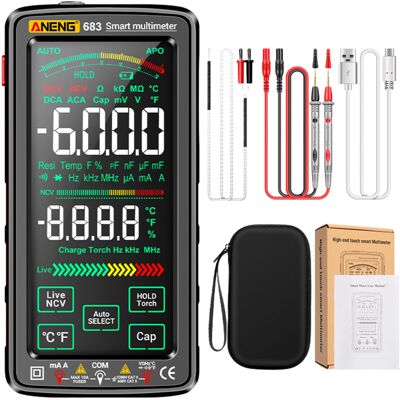 OEM Multimètre Numérique 683 6000 Points Rechargeable Testeur Ncv Tension Courant Résistance Capacité - Publicité OEM Multimètre Numérique 683 6000 Points Rechargeable Testeur Ncv Tension Courant Résistance Capacité - Publicité