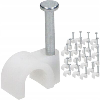 Fixation Câble Orno Cable Holder Plastique 9mm Blanc - Publicité Fixation Câble Orno Cable Holder Plastique 9mm Blanc - Publicité