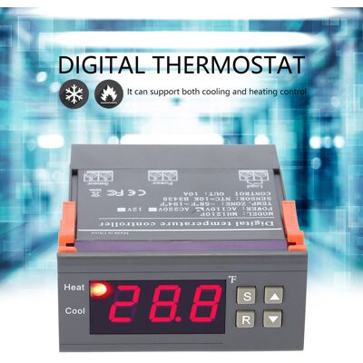 LBVIE Thermostat Numérique Mh1210f Avec Capteur De Température -58 À 194 °f (-50 À 90 °c), Alimentation 110 V Ca - Publicité LBVIE Thermostat Numérique Mh1210f Avec Capteur De Température -58 À 194 °f (-50 À 90 °c), Alimentation 110 V Ca - Publicité