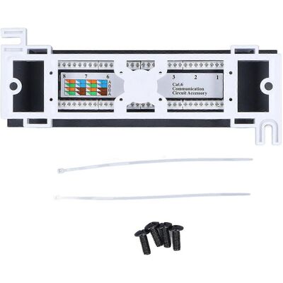 MIXHOME Panneau De Brassage 8 Ports Cat6 Pour Montage En Rack 568a/b Rj45, Accessoire Pour Installation - Publicité MIXHOME Panneau De Brassage 8 Ports Cat6 Pour Montage En Rack 568a/b Rj45, Accessoire Pour Installation - Publicité