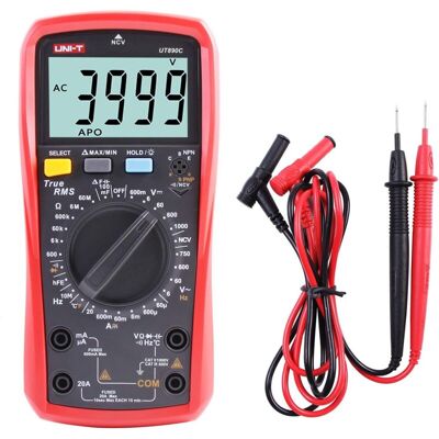 OEM Multimètre, Ut890c Multimètre Numérique True Rms 6000 Compte Ampèremètre Voltmètre Tension Ac/dc Résistance Courant Capacité Fréquence Testeur Mètre-dou - Publicité OEM Multimètre, Ut890c Multimètre Numérique True Rms 6000 Compte Ampèremètre Voltmètre Tension Ac/dc Résistance Courant Capacité Fréquence Testeur Mètre-dou - Publicité