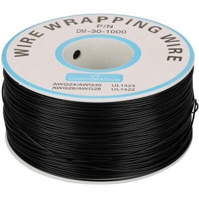 OEM 200m Rouleau De Câble Électrique 0.25mm 30awg 80℃ Câble De Test Isolant Pvc Fil Électrique En Cuivre Etamé À Un Noyau Pour Wrapping (noir) - Publicité OEM 200m Rouleau De Câble Électrique 0.25mm 30awg 80℃ Câble De Test Isolant Pvc Fil Électrique En Cuivre Etamé À Un Noyau Pour Wrapping (noir) - Publicité