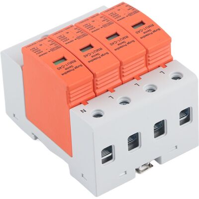 LBVIE Dispositif De Protection Contre Les Surtensions 4p, Montage Sur Rail Din, Avec Indicateur, 420 V Ca, Rmu1-c40 - Publicité LBVIE Dispositif De Protection Contre Les Surtensions 4p, Montage Sur Rail Din, Avec Indicateur, 420 V Ca, Rmu1-c40 - Publicité