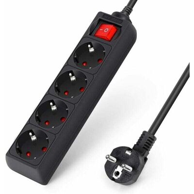 OEM Multiprise Avec Interrupteurs Individuels, Avec 4 Prises Et 3 Usb Chargeur Bloc (3680w 16a) Cable 2m Pour Smartphone Tablette- Noir-crezuo - Publicité OEM Multiprise Avec Interrupteurs Individuels, Avec 4 Prises Et 3 Usb Chargeur Bloc (3680w 16a) Cable 2m Pour Smartphone Tablette- Noir-crezuo - Publicité
