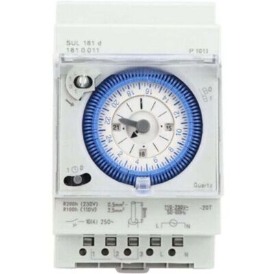 OEM Interrupteur Horaire Mécanique Bidirectionnel 24 Heures Avec Rail Din Et Réserve De Marche Sul 181d 110-230 V - Publicité OEM Interrupteur Horaire Mécanique Bidirectionnel 24 Heures Avec Rail Din Et Réserve De Marche Sul 181d 110-230 V - Publicité