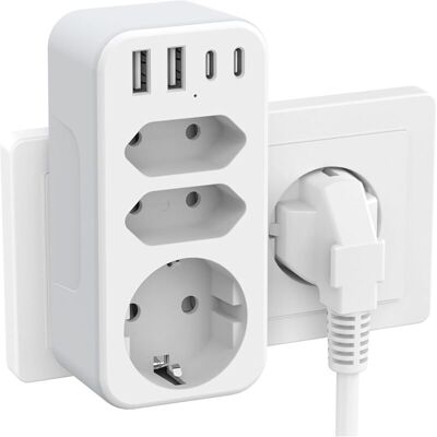 OEM Multiprise Murale Avec Usb C, Multiprises 3 Prises 3680w 16a Avec 2 Usb C&2 A, Interrupteur Pour La Maison Le Bureau Les Voyages Compatible Avec Phone Pad-blanc - Publicité OEM Multiprise Murale Avec Usb C, Multiprises 3 Prises 3680w 16a Avec 2 Usb C&2 A, Interrupteur Pour La Maison Le Bureau Les Voyages Compatible Avec Phone Pad-blanc - Publicité