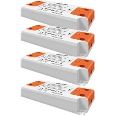 ABYSSE Transformateur Led Entrée 220-240 V Sortie Dc 12 V 1,25 A 15 W, Convertisseur De Pilote D'Ampoule Led, Alimentation À Tension Constante, Lot De 4 - Publicité ABYSSE Transformateur Led Entrée 220-240 V Sortie Dc 12 V 1,25 A 15 W, Convertisseur De Pilote D'Ampoule Led, Alimentation À Tension Constante, Lot De 4 - Publicité