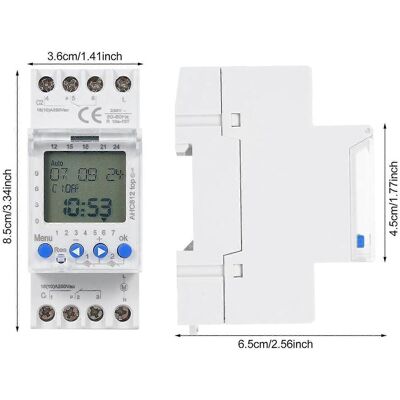 FLAMMKRAFT Minuterie Programmable 2 Canaux Ahc812 230 V 16 A, Programmation Hebdomadaire, Interrupteur Horaire Numérique Din Ra - Publicité FLAMMKRAFT Minuterie Programmable 2 Canaux Ahc812 230 V 16 A, Programmation Hebdomadaire, Interrupteur Horaire Numérique Din Ra - Publicité