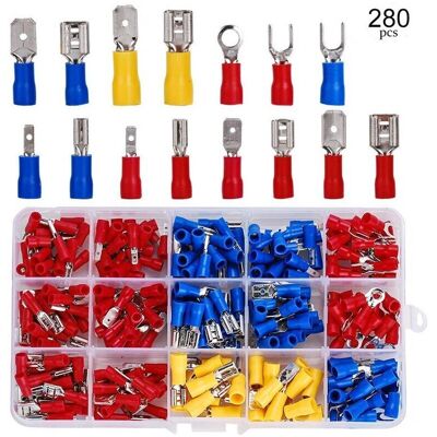 OEM Coffret 280 Cosses Électricien,cosses Electriques A Sertir, 280 Pcs Cosse Electrique Isolée, Connecteurs Électrique A Sertir, Cosses Et Kits, Assortiment Connecteurs Ronde Cosses Plates Cosses Femelle - Publicité OEM Coffret 280 Cosses Électricien,cosses Electriques A Sertir, 280 Pcs Cosse Electrique Isolée, Connecteurs Électrique A Sertir, Cosses Et Kits, Assortiment Connecteurs Ronde Cosses Plates Cosses Femelle - Publicité