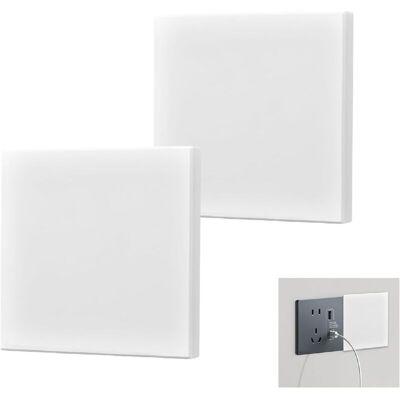 OEM Cache-prises Encastrées 8,6 X 8,6 Cm – Lot De 2, Plastique Haute Qualité Avec Adhésif Intégré – Pour Sécuriser Les Prises Inutilisées - Publicité OEM Cache-prises Encastrées 8,6 X 8,6 Cm – Lot De 2, Plastique Haute Qualité Avec Adhésif Intégré – Pour Sécuriser Les Prises Inutilisées - Publicité