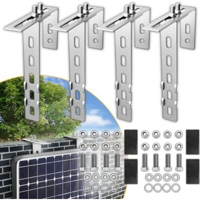 Scotch 4x Support De Centrale Électrique De Balcon En Acier Inoxydable 304 Épaissi De 3 Mm, Support De Balcon Réglable Pour Modules Solaires, Support De Module Solaire Balcon Pour Balustrades Rondes Carrées, - Publicité Scotch 4x Support De Centrale Électrique De Balcon En Acier Inoxydable 304 Épaissi De 3 Mm, Support De Balcon Réglable Pour Modules Solaires, Support De Module Solaire Balcon Pour Balustrades Rondes Carrées, - Publicité