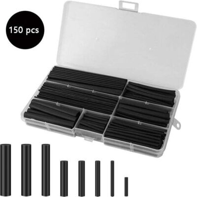 OEM Kit De Gaines Thermorétractables 150pcs Diamètres 2 À 13 Mm Rapport De Rétrécissement 2:1 Pour Réparations Électriques Et Hydroélectriques - 150pcs-noir - Publicité OEM Kit De Gaines Thermorétractables 150pcs Diamètres 2 À 13 Mm Rapport De Rétrécissement 2:1 Pour Réparations Électriques Et Hydroélectriques - 150pcs-noir - Publicité