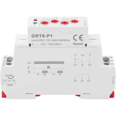 WEYTOLL Relais Temporisé De Sortie D'Impulsion, Interrupteur De Retard Multifonctionnel Avec Indicateur Led Ac Dc 12v-240v - Publicité WEYTOLL Relais Temporisé De Sortie D'Impulsion, Interrupteur De Retard Multifonctionnel Avec Indicateur Led Ac Dc 12v-240v - Publicité