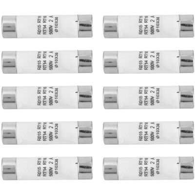 WEYTOLL Fusible Cylindrique À Haute Capacité De Coupure, 10 Pièces, Avec Dispositif Indicateur, 10x38, 380-500vac, 2a - Publicité WEYTOLL Fusible Cylindrique À Haute Capacité De Coupure, 10 Pièces, Avec Dispositif Indicateur, 10x38, 380-500vac, 2a - Publicité