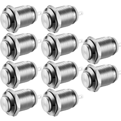 OEM 10pcs Momentané Bouton-poussoir Étanche En Acier Inoxydable Bouton-poussoir On Off 12mm 2a 12v/24v/125v/250v(haute Tête)-dou - Publicité OEM 10pcs Momentané Bouton-poussoir Étanche En Acier Inoxydable Bouton-poussoir On Off 12mm 2a 12v/24v/125v/250v(haute Tête)-dou - Publicité